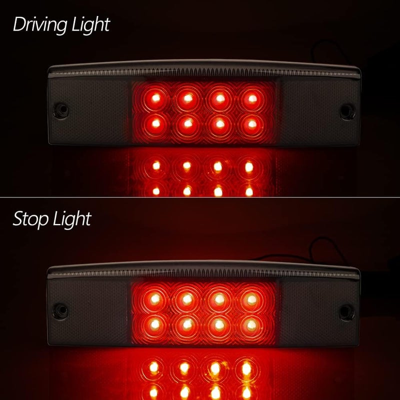 KICRY Ranger Rear Tail Light Compatible with Polaris Ranger 400 570 800 EFI MIDSIZE Red Replace OEM 2411450 (Smoke) - Image 2